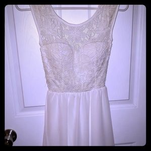 White dress with lace